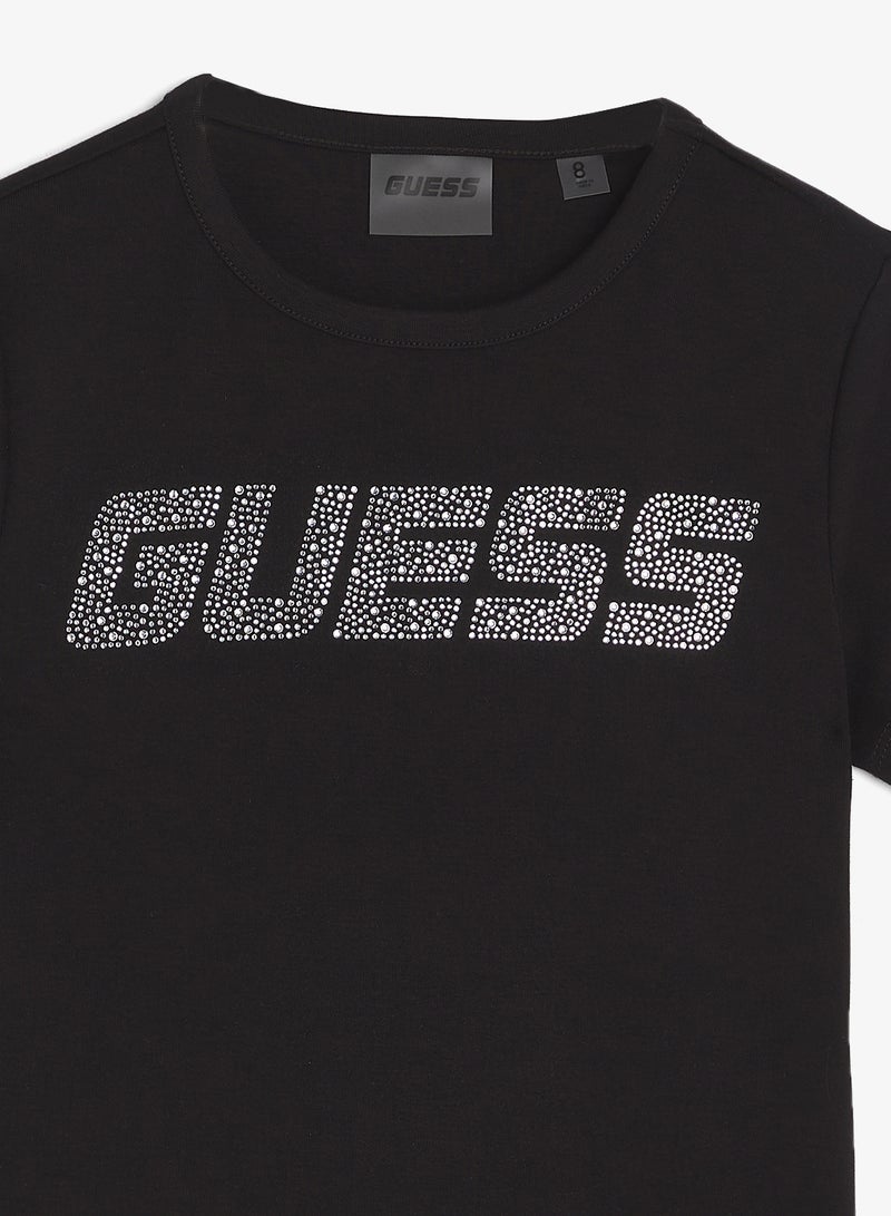 GUESS Kids Graphic Crew Neck T-Shirt - Image 3
